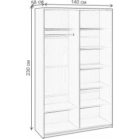 Шкаф-купе Траст СШК 2.140.70-13.13