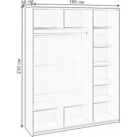 Шкаф-купе Траст СШК 2.180.60-13.13.13