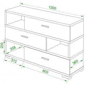 Комод Домино СБ-40/3 БЕШ-Ч