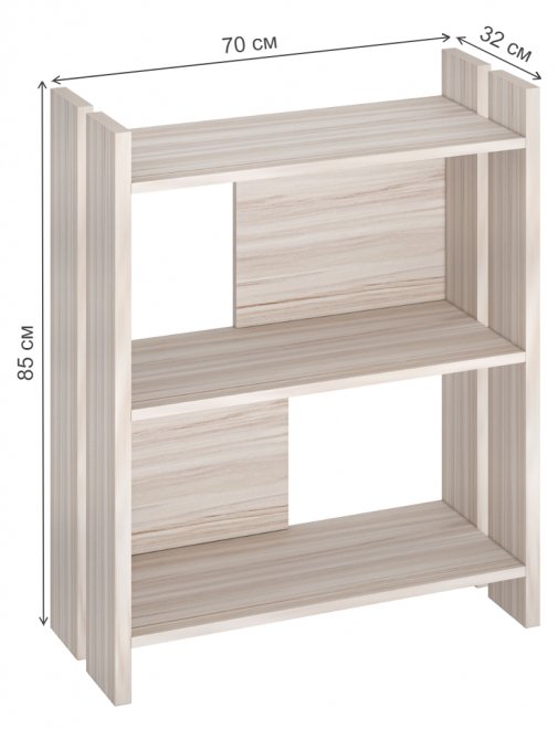 Стеллаж 85 см карамель