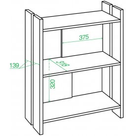 Стеллаж Стеллаж 85 см