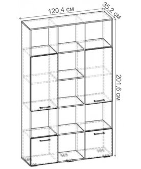 Стеллаж Бриз-3.02 СТ.082.1204-01