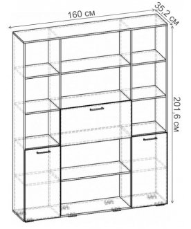 Стеллаж Бриз-6.04 СТ.114.1600-01