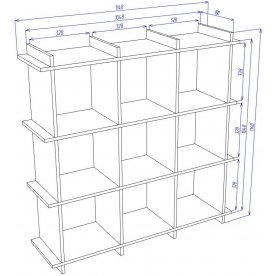 Стеллаж Cross СЛ3х3 БЕ