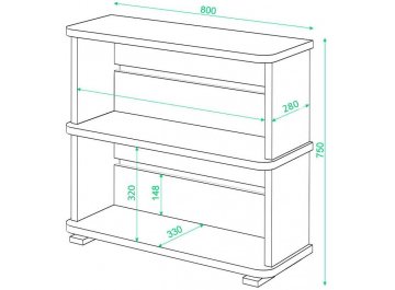 Стеллаж Домино СБ-25/2 ШК-Ч