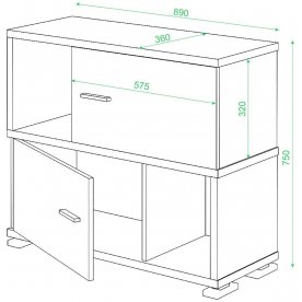 Тумба Домино СБ-30/2 Ш-Ч