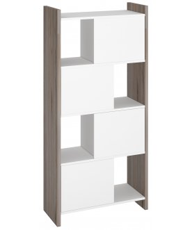 Книжный шкаф с дверцами 152 см белый