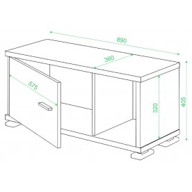 Стеллаж СБ-30-1 венге / карамель