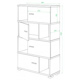 Стеллаж СБ-30-4 карамель