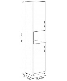 Офисный стеллаж Simple SR-5U.4L дуб сонома светлый