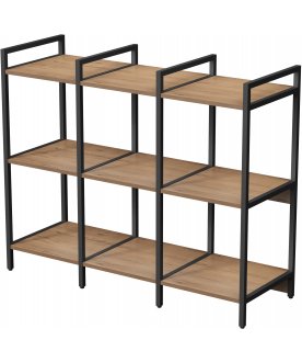 Книжный шкаф тройной 3 полки cubos 10ССТ.3.400 белый / черный