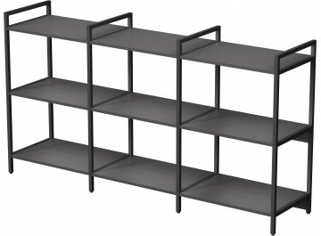 Стеллаж cubos 10СС.3.600 графит / черный