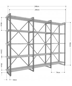 Стеллаж Айсберг Лофт 240х182-4