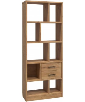Книжный шкаф Виктория ВИ-2К белый структурный / дуб роше