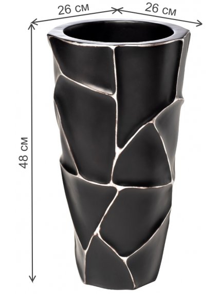 Цветочница ZSC872-19BL черная