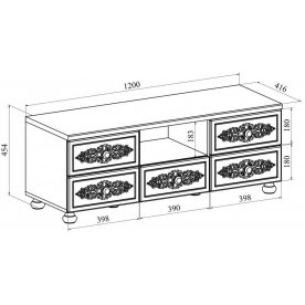 ТВ-тумба Ассоль плюс