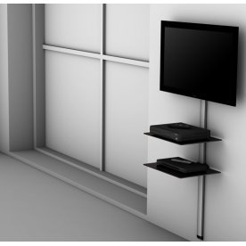 Кабель-канал PL2620B HBLK с полками