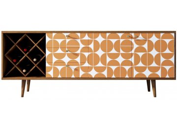 ТВ-тумба Воаб орех / принт 14