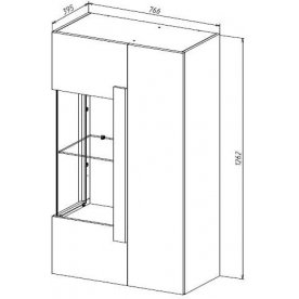 Витрина навесная 1702.М4