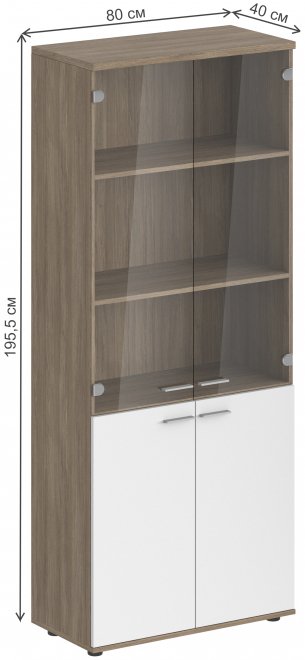 Витрина SG.801 белый / дуб темный