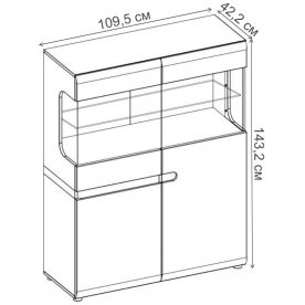Витрина Линате 3D-1S TYP 33