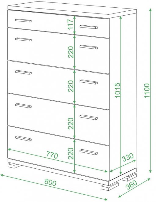 Комод КМ-1 карамель
