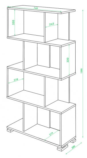Cтеллаж СЛ-5-4 Ш шамони