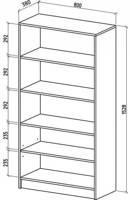 Стеллаж Бостон-3 белый