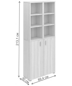 Книжный шкаф ПУ-30-4 БЕ белый