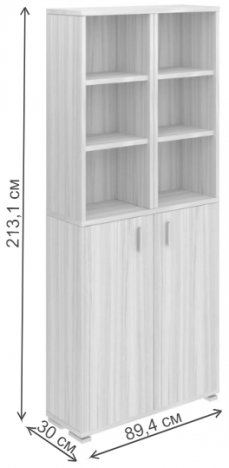 Стеллаж ПУ-30-4 БЕ белый