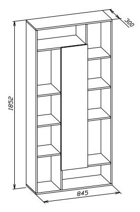 Стеллаж СТ-7 дуб делано
