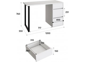 Комплект для кабинета Оптима ОП-116 белый структурный / меренга комплектация 8