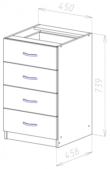 Тумба ТБ1 белый / белый