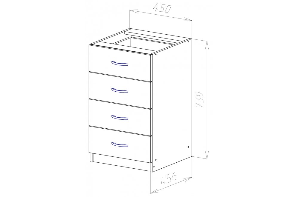 Тумба ТБ1 белый / белый