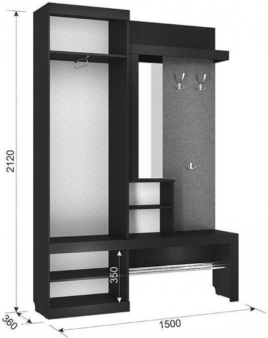 Готовая прихожая Алекс дуб сонома / скала