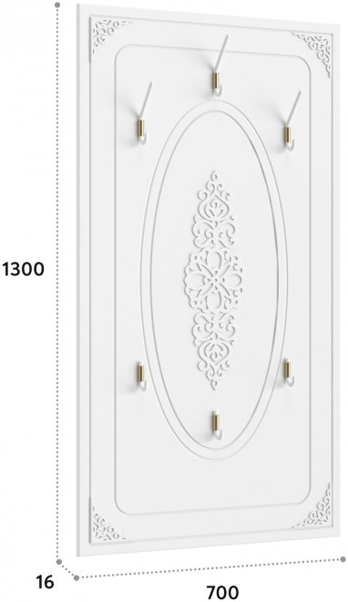 Модульная прихожая Ассоль белое дерево комплектация 6 (К)