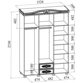 Модульная прихожая Ассоль АС-053 комплектация 7