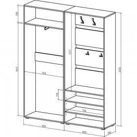 Модульная прихожая Плутон-1