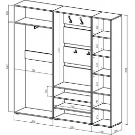 Модульная прихожая Плутон-2