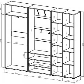 Модульная прихожая Плутон-3