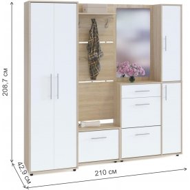 Модульная прихожая ШО-1 + ВШ-5.1 + ТП-1 + ТП-4 + ПЗ-4 (комплектация 5)