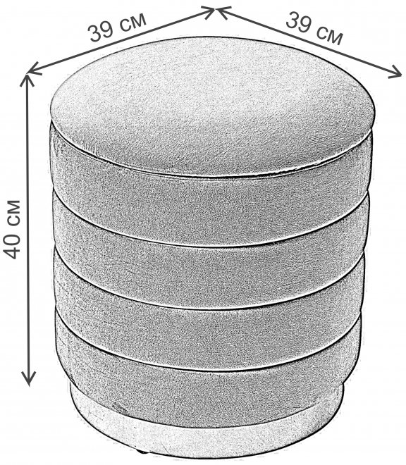 Пуф Фред зеленый / золотой