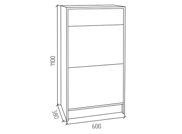Тумба для обуви ПРО венге / дуб млечный