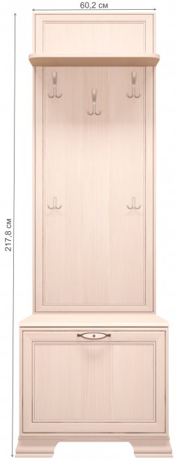 Обувница с вешалкой Венеция бодега светлая