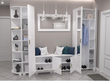 Тумба для обуви Монблан МБ-32К белое дерево