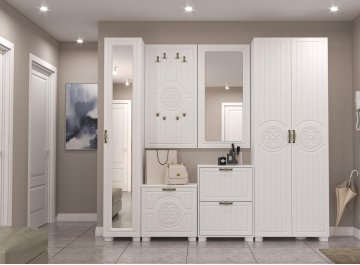 Тумба для обуви Монблан МБ-33К белое дерево