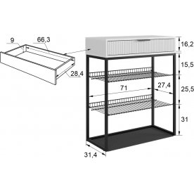 Обувница Вельвет