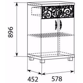Тумба для обуви Ирис 32 дуб тортона