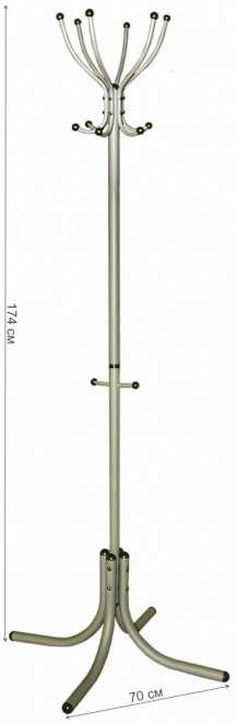 Вешалка напольная М 6 металлик