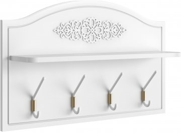 Вешалка настенная Ассоль АС-72 белое дерево